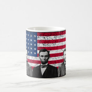 Mug Sherman, Lincoln, et Grant avec la frontière noir