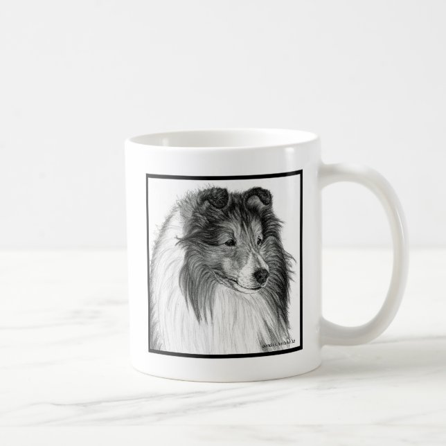 Mug Shetland Sheepdog Art par Glenda S. Harlan (Droite)