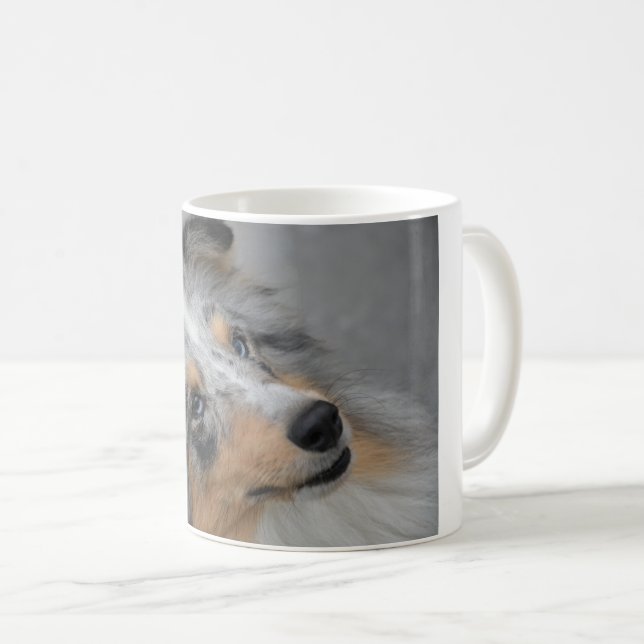 Mug Shetland Sheepdog Bleu Tri (Devant droit)