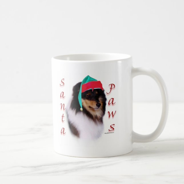 Mug Shetland Sheepdog Père Noël Paws (Droite)