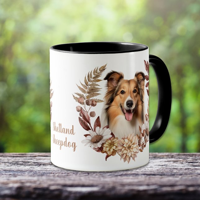 Mug Shetland Sheepdog Verrerie d'automne (Créateur téléchargé)