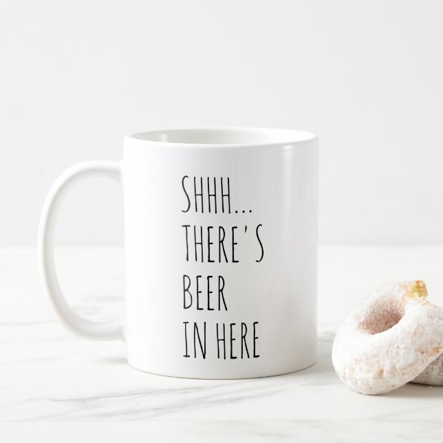 Mug Shhh… Il y a bière dedans ici (Avec donut)