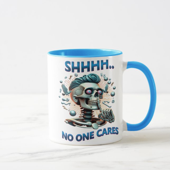 Mug SHHH... Personne Ne S'Occupe De La Faucheuse Skull (Droite)