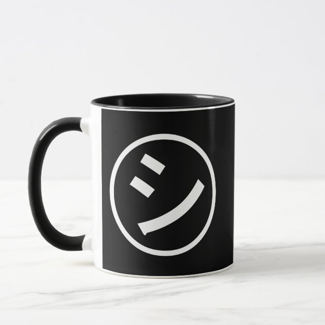 Mug ㋛ Shi Kana Katakana Smiling Emoji / Emoticon (Gauche)