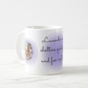 Mug Shiba Inu à l'aquarelle lavande avec photo et nom