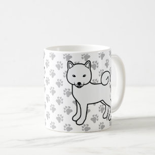 Mug Shiba Inu blanc Chien de dessin animé mignon & pat