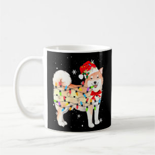 Mug Shiba Inu Chien Noël Lumière Noël Maman Papa