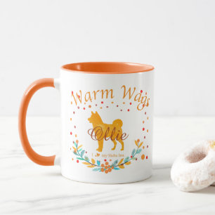 Mug Shiba Inu Orange Pastel Mignon Noël Personnalisé