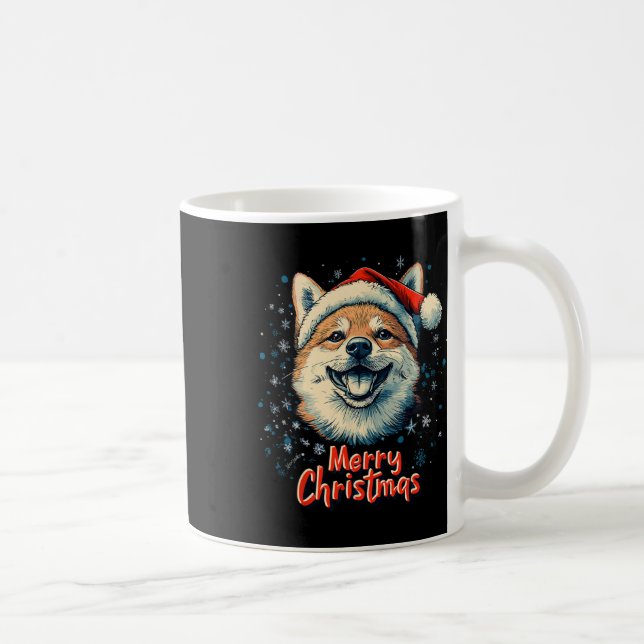 Mug Shiba Inu Santa Hat Joyeux Noël Amoureux des chien (Droite)
