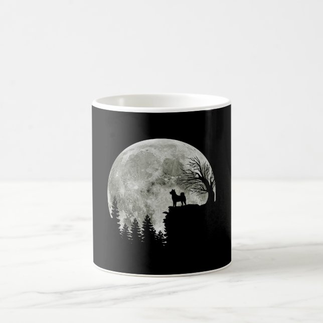 Mug Shiba Inu Sur Mountain Halloween Cadeau Pour Amour (Centre)