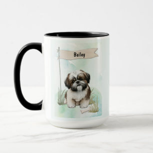 Mug Shih Tzu Aquarelle Chien Personnalisé