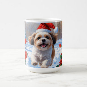 Mug Shih Tzu coule dans la neige avec le Casquette de 