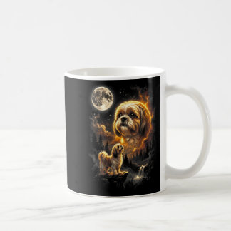 Mug Shih Tzu Howling to The Moon Retro Vintage 90s