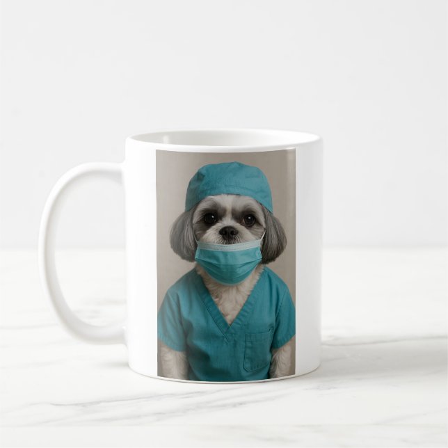 Mug Shih Tzu in Scrubs (Gauche)