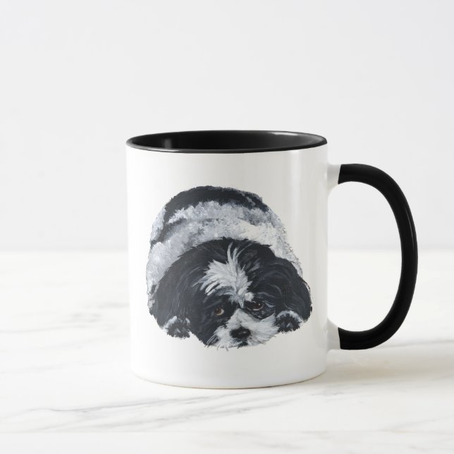 Mug Shih Tzu Noir & Blanc (Droite)