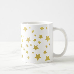 Mug Shimmery Goldstars Golden Star Motif