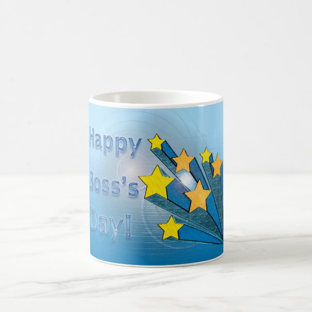 Mug Shooting Stars du jour du patron heureux (Centre)
