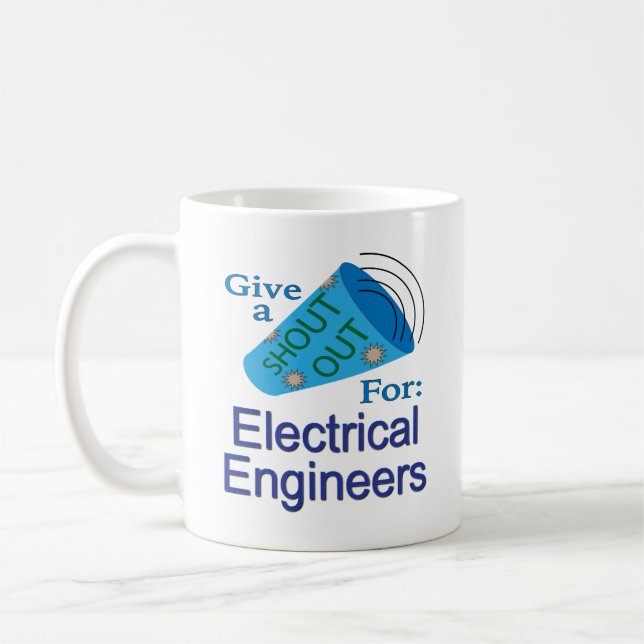 Mug Shout Out pour les ingénieurs électriques (Gauche)