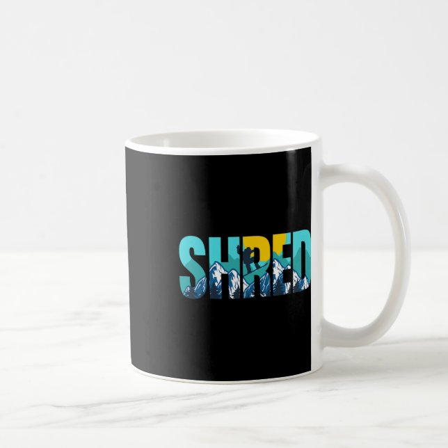Mug Shred Mountain Snowboard Pistes Sunset Graphisme (Droite)