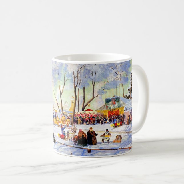Mug "Shrove-Tide". Cadeau de Noël d'art russe (Devant droit)
