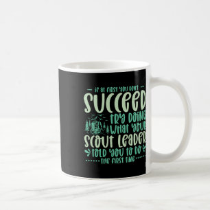 Mug Si au début vous ne réussissez pas Chef scout camp