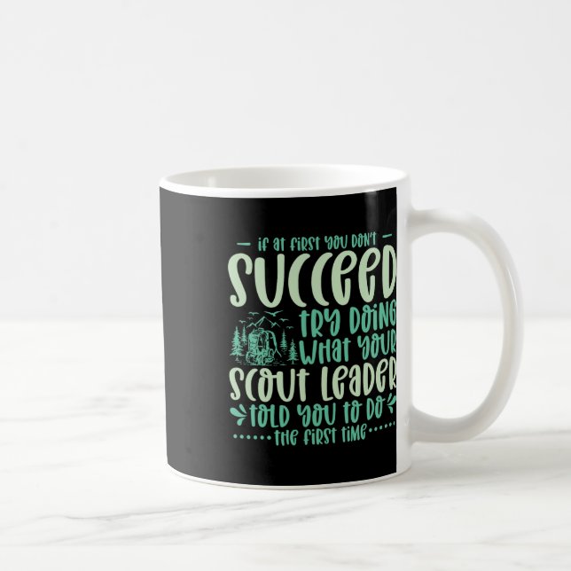 Mug Si au début vous ne réussissez pas Chef scout camp (Droite)