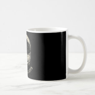 Mug Si ça va je m'assois chat noir gothique crâne et a