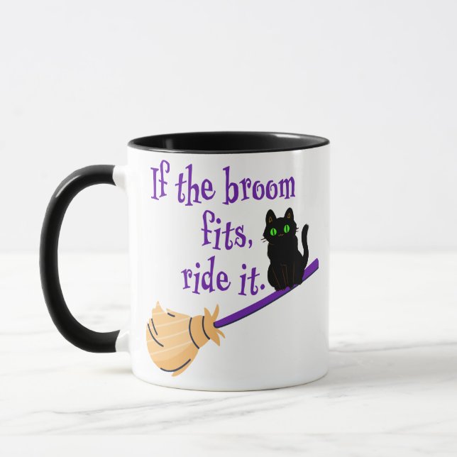 Mug Si le Broom convient, le Ride It tendance Drôle Ha (Gauche)