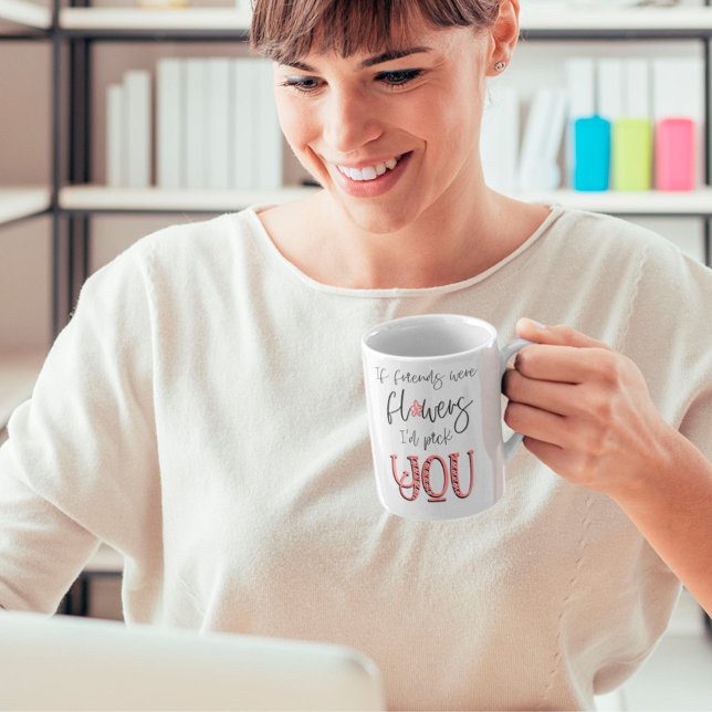 Mug Si les amis étaient des fleurs Amitié Nom de la ci (Créateur téléchargé)