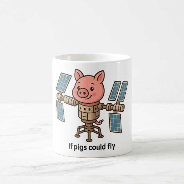 Mug Si les cochons pouvaient voler - Station spatiale  (Centre)