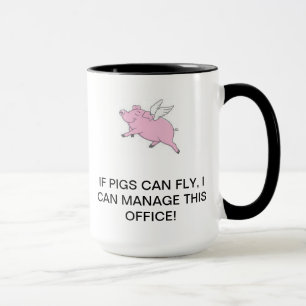 Mug Si les porcs peuvent voler, je peux contrôler
