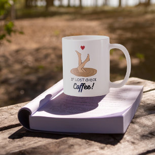 Mug Si perdu, vérifiez le café Art drôle pour les amat