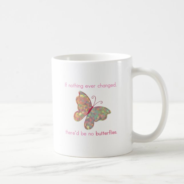 Mug Si rien jamais changé, là n'est aucun papillon (Droite)