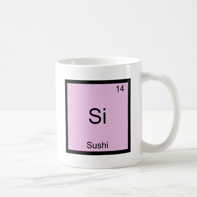 Mug Si - T-Shirt de Sushi Drôle Symbole d'Élément de C (Droite)