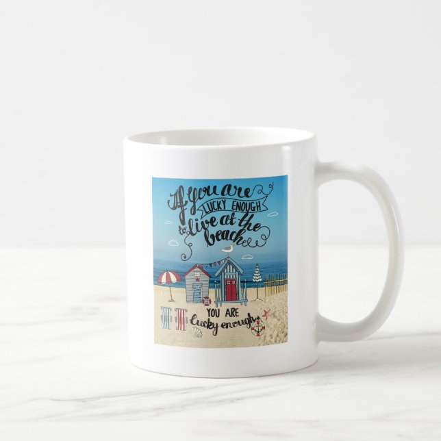 Mug Si vous êtes assez chanceux pour vivre à la plage (Droite)