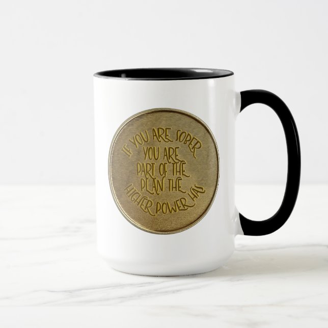 Mug Si vous êtes Sober Récupération Slogan 2 faces AA  (Droite)