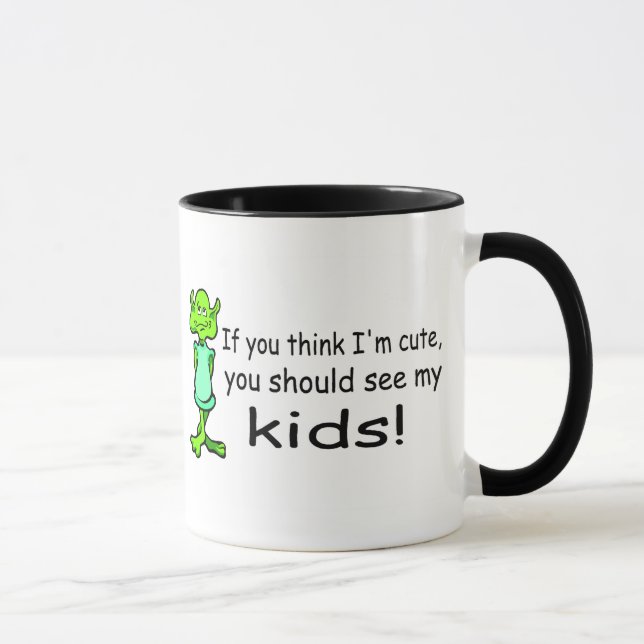 Mug Si vous pensez Im mignon vous devriez voir mes (Droite)