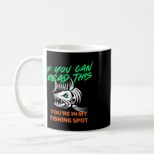 Mug Si vous pouvez lire mon spot de pêche T-shirt drôl