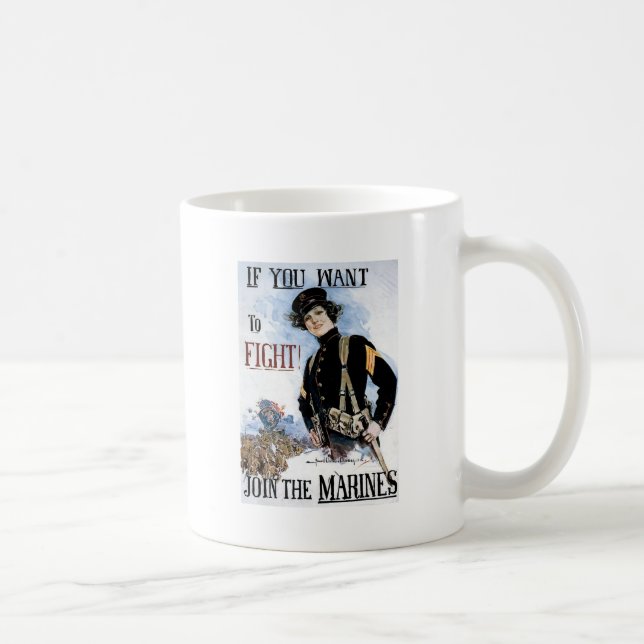 Mug Si vous voulez combattre joignez les marines (Droite)