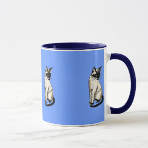 Mug Siamese Cat Cartographie Enfants Boug Cadeau