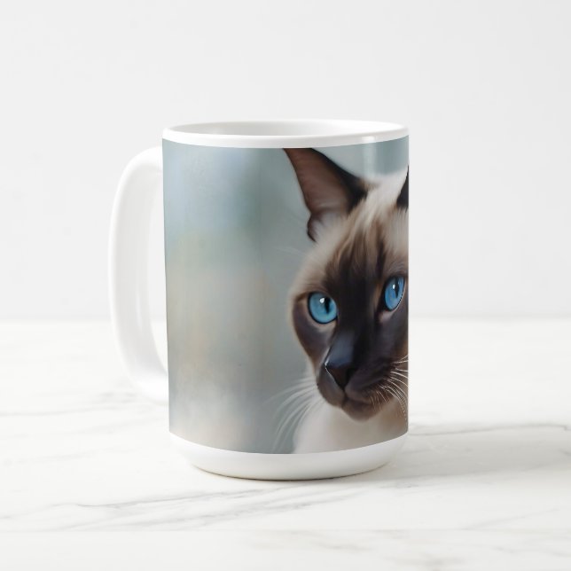 Mug Siamese Chat 749 Art numérique (Devant gauche)