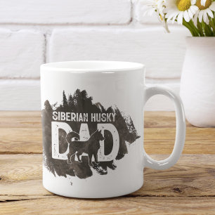 Mug Sibérie husian papa Chien race Fête des pères d'am
