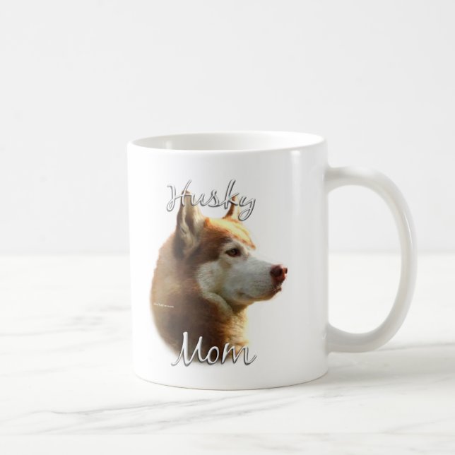 Mug Sibérie Husky (rouge) Maman 2 (Droite)