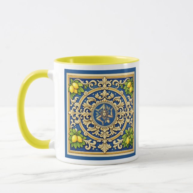 Mug Sicilia Trinacria Sicilian design  (Gauche)