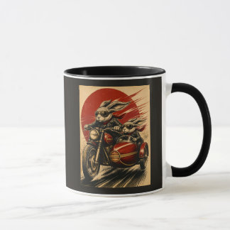 Mug Side-car de moto lapin