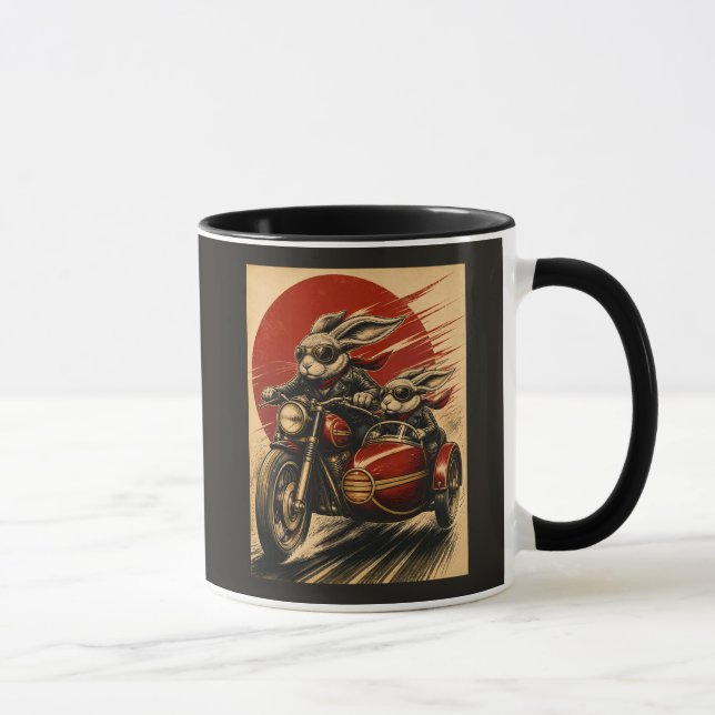 Mug Side-car de moto lapin (Droite)