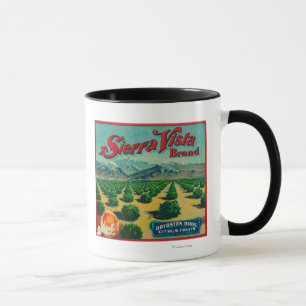 Mug Sierra étiquette de caisse d'agrume de marque de