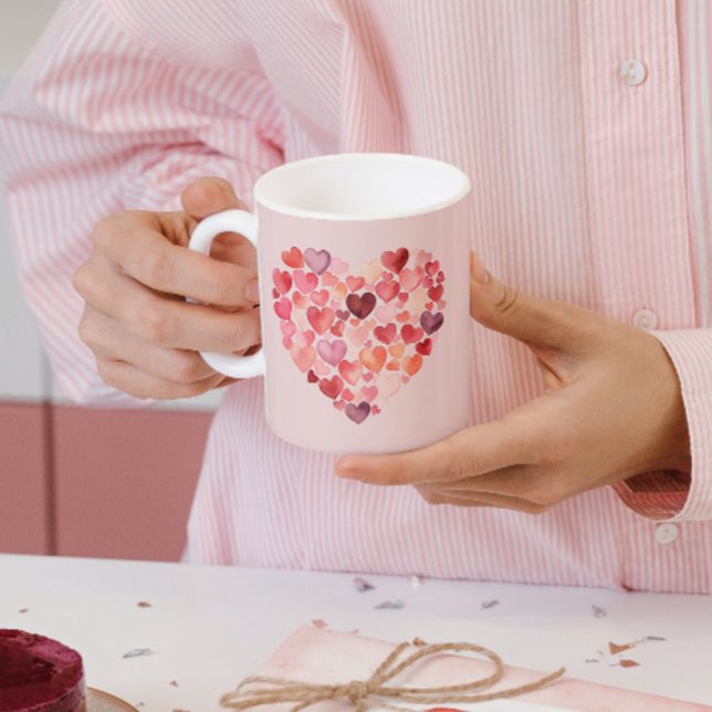 Mug Sieste au coeur | Coeurs aquarelles | Valentine (Créateur téléchargé)