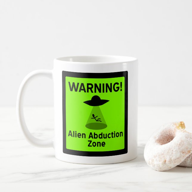 Mug Signal d'avertissement de zone d'enlèvement d'Alie (Avec donut)