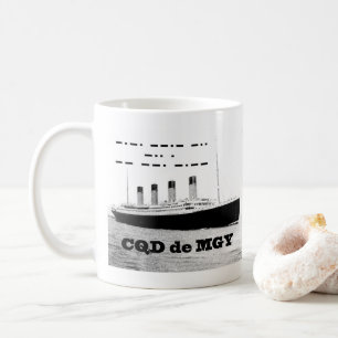 Mug Signal de détresse sans fil Titanic CQD de MGY